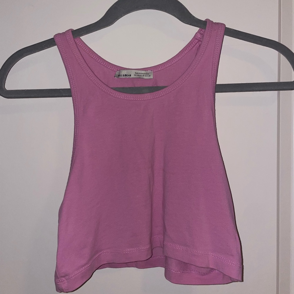 Pull & Bear Pink Crop Top